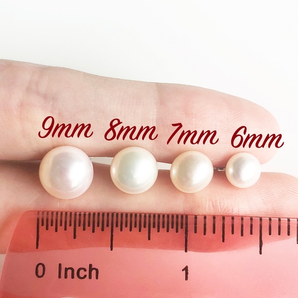NEW 6mm Natural Freshwater Pearl Studs - Picture 4 of 7